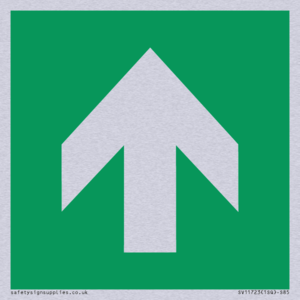 E907 Safe condition: Up / forwards arrow (90 deg supplimentary)